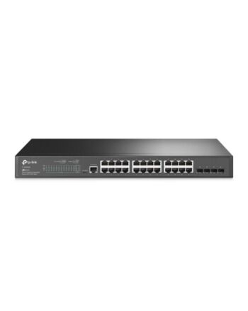 TP-LINK (SG3428) JetStream 24-Port Gigabit L2 Managed Switch with 4 SFP Slots, Console Port, Fanless, Rackmountable