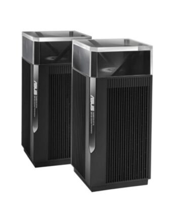 Asus (ZenWiFi Pro ET12) AXE11000 Wi-Fi 6E Tri-Band Mesh Routers, 2 Pack, AiMesh Tech, 2.5G WAN, 2.5G LAN, 2x GB LAN, Voice Control