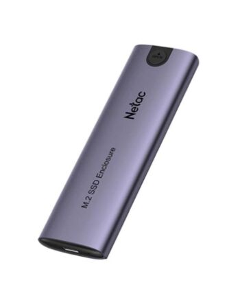 Netac WH51 M.2 PCIe/SATA SSD Caddy, USB 3.1 Gen2 Type-C, Compatible with 2280/2260/2242/2230, Aluminium, USB A+C to USB-C Cable