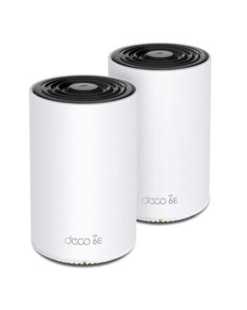 TP-LINK (DECO XE75 PRO) AXE5400 Wi-Fi 6E Tri-Band Mesh System, 2 Pack, AI-Driven Mesh, 2.5G & Dual GB LAN per Unit, Voice Control