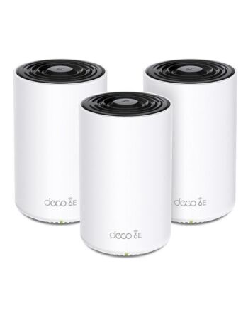 TP-LINK (DECO XE75 PRO) AXE5400 Wi-Fi 6E Tri-Band Mesh System, 3 Pack, AI-Driven Mesh, 2.5G & Dual GB LAN per Unit, Voice Control