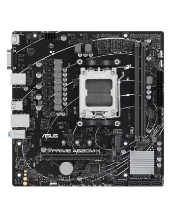 Asus PRIME A620M-K, AMD A620, AM5, Micro ATX, 2 DDR5, VGA, HDMI, GB LAN, PCIe4, 1x M.2