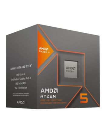 AMD Ryzen 5 8600G with Wraith Stealth Cooler, AM5, Up to 5.0GHz, 6-Core, 65W, 22MB Cache, 4nm, 8th Gen, Radeon Graphics