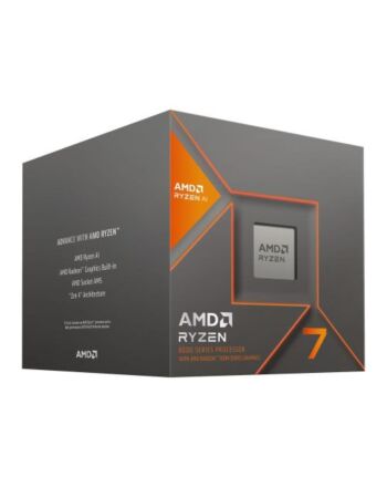 AMD Ryzen 7 8700G with Wraith Spire Cooler, AM5, Up to 5.1GHz, 8-Core, 65W, 24MB Cache, 4nm, 8th Gen, Radeon Graphics