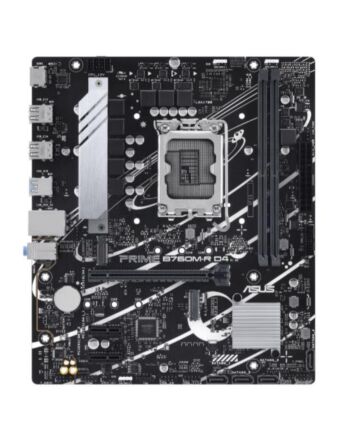 Asus PRIME B760M-R D4, Intel B760, 1700, Micro ATX, 2 DDR4, HDMI, 2.5G LAN, PCIe4, 2x M.2