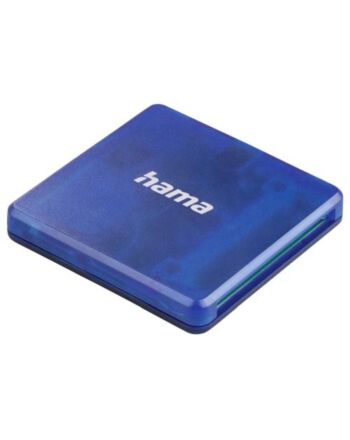 Hama External USB 2.0 Multi-Card Reader, SD/microSD/CF, Blue, USB Powered