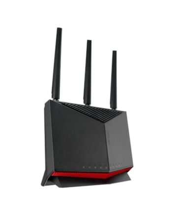 Asus (RT-BE86U) BE6800 Dual Band Wi-Fi 7 Gigabit Router, 10G WAN/LAN, 2.5G Ports, 4K-QAM, MLO, AiMesh, 20G WAN/LAN Capacity