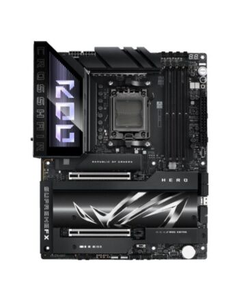 Asus ROG CROSSHAIR X870E HERO, AMD X870E, AM5, ATX, 4 DDR5, HDMI, 2 USB4, Wi-Fi 7, 5G & 2.5G LAN, PD 60W, RGB, 5x M.2