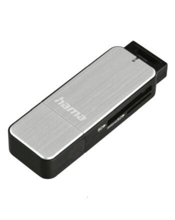 Hama External USB 3.0 Card Reader, SD/microSD, Silver, USB Powered