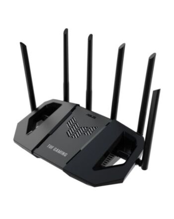 Asus (TUF-BE6500) TUF Gaming BE6500 Dual Band Wi-Fi 7 Extendable Gaming Router, 4x 2.5G Ports, USB, 4K-QAM, MLO, AiMesh