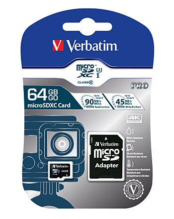 Verbatim Pro microSDXC U3 64GB  SD Card