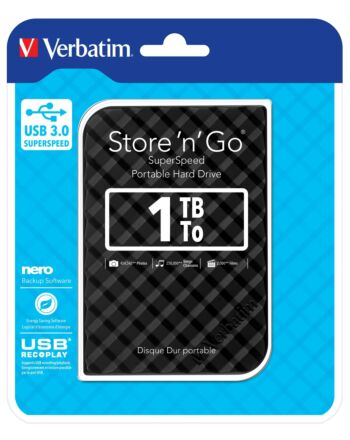 Verbatim Portable Hard Drive 1TB Black