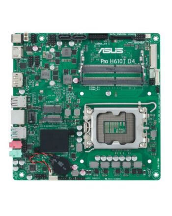 Asus PRO H610T D4-CSM - Corporate Stable Model, Intel H610, 1700, Thin Mini ITX, 2 DDR4 SO-DIMM, HDMI, DP, LVDS, 19v DC in, 1x M.2