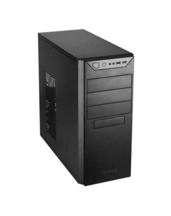 Antec VSK4000B U3/U2 ATX Case, No PSU, 12cm Fan, USB 3.0, Black with Black Interior