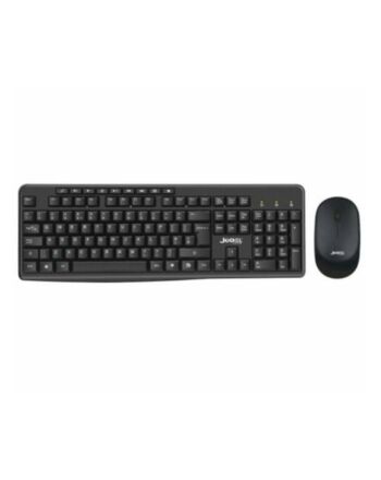 Jedel WS770 Wireless Desktop Kit, Multimedia Keyboard, 1600 DPI Mouse, Black