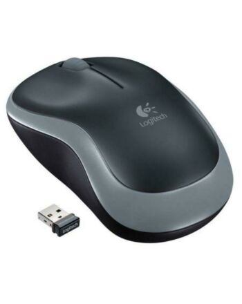 Logitech M185 Wireless Notebook Mouse, USB Nano Receiver, Black/Grey