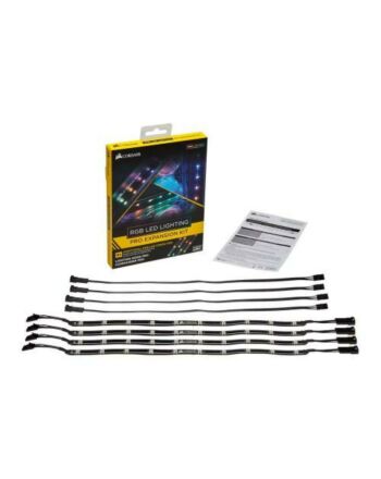 Corsair RGB LED Lighting PRO Expansion Kit, 4 x Individually Addressable RGB LED Strips + Extension Cables 