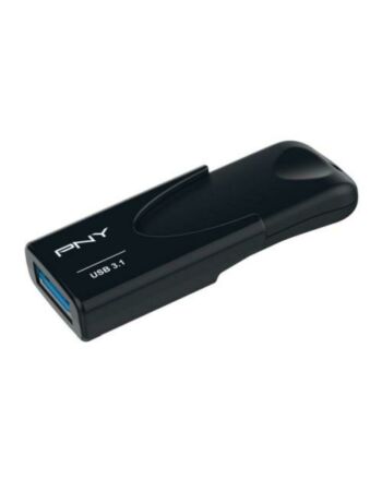 PNY 128GB USB 3.1 Memory Pen, Attache 4, Capless Sliding Design, Black