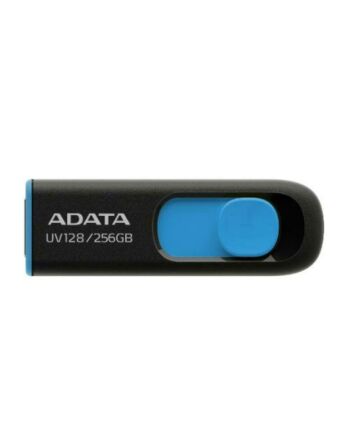 ADATA 256GB USB 3.0 Memory Pen, UV128, Retractable, Capless, Black & Blue