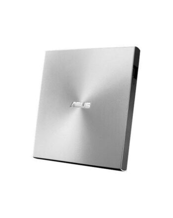 Asus (ZenDrive U9M) External Slimline DVD Re-Writer, USB-A / USB-C, 8x, Black, M-Disc Support, Cyberlink Power2Go 8, Silver