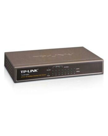 TP-LINK (TL-SF1008P) 8-Port 10/100Mbps Unmanaged Desktop Switch, 4-Port PoE, Steel Case