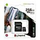 Kingston 256GB Canvas Select Plus MicroSDXC Card with SD Adapter, UHS-I Class 10, U3, A1 App Performance, 100MB/s
