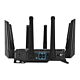 Asus (ROG Rapture GT-BE98) BE25000 Quad-Band Wi-Fi 7 Gaming Router, 2x 10G Ports, 2.5G WAN, Game Acceleration, AiMesh, RGB Lighting 