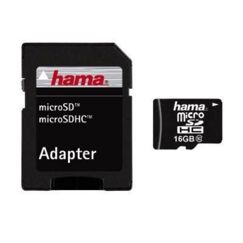 Hama MicroSDHC 16GB w/ Adapter BLK
