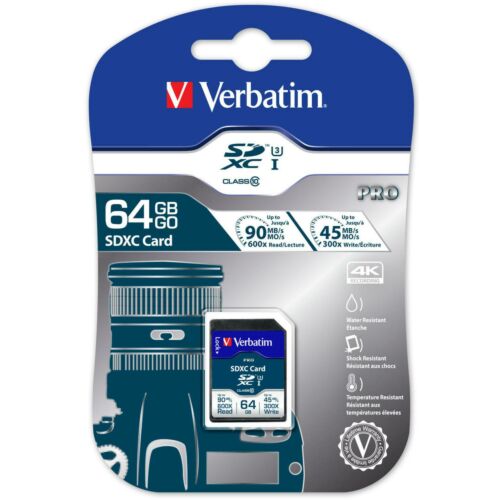 Verbatim Pro SDHC U3 64GB SD Card