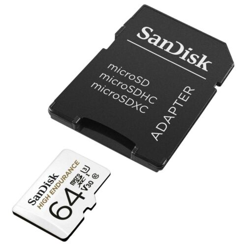 SanDisk 64GB HE microSDXC Card & Adpt