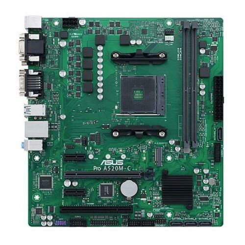 Asus PRO A520M-C/CSM - Corporate Stable Model, AMD A520, AM4, Micro ATX, 2 DDR4, VGA, DVI, HDMI, M.2, LPC Header & Debug Card