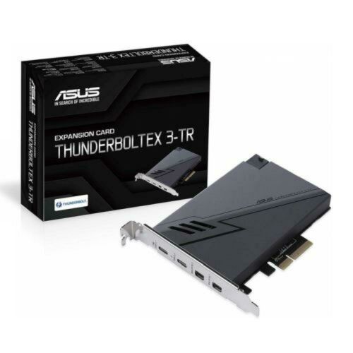 Asus ThunderboltEX 3-TR Card, PCIe 3.0 x4, 2 x Thunderbolt 3 USB-C, 2 x Mini DisplayPort In, USB 2.0 header, 14-1 Thunderbolt Header