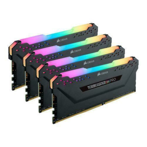 Corsair Vengeance RGB Pro 32GB Memory Kit (4 x 8GB), DDR4, 3600MHz (PC4-28800), CL16, XMP 2.0, Black