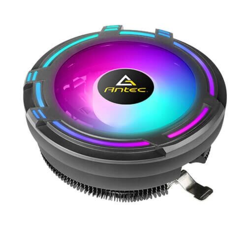 Antec T120 Chromatic Compact Heatsink & Fan, Intel & AMD Sockets, RGB Silent Fan, Black Aluminium Fins, 95W TDP