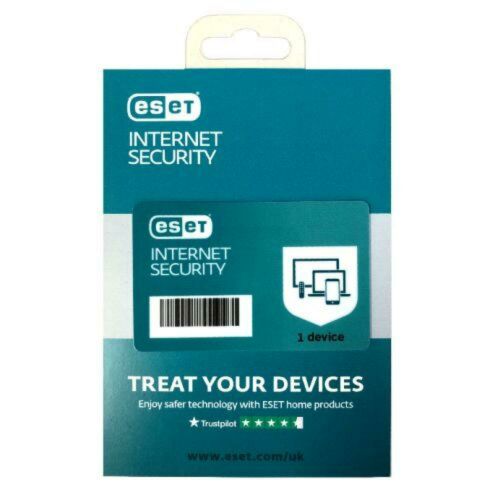 ESET Internet Security Retail Box Single  Single 1 Device Licence - 1 Year - PC, Mac, Linux & Android