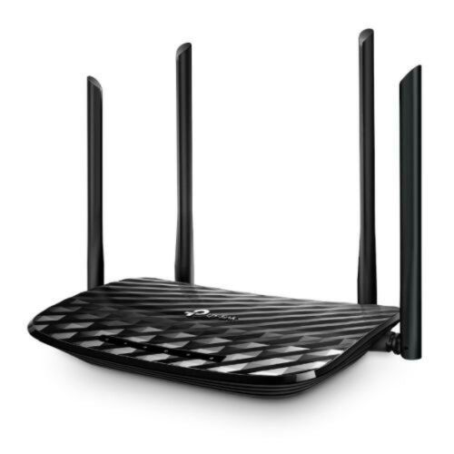 TP-LINK (Archer C6 V3.20), AC1200 (867+300) Wireless Dual Band GB Cable Router, 4-Port, MU-MIMO, Access Point Mode