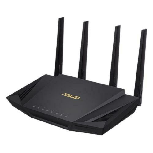 Asus (RT-AX58U) AX6000 (2402+574Mbps) Wireless Dual Band Wi-Fi 6 Router, MU-MIMO & OFDMA, 802.11ax, AiMesh Compatible