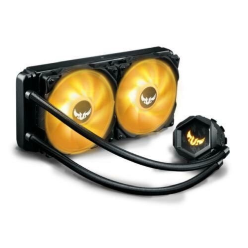 Asus TUF GAMING LC240 RGB Liquid CPU Cooler, TUF Durability & Style, 2 x RGB PWM Fan
